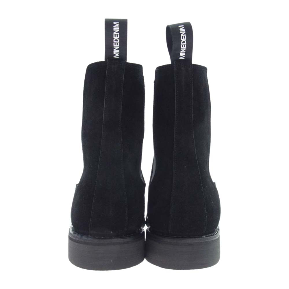 MINEDENIM マインデニム 23SS MGK-001-99-402 スエードレザー サイドゴア ブーツ ブラック ブラック系 40【新古品】【未使用】【中古】