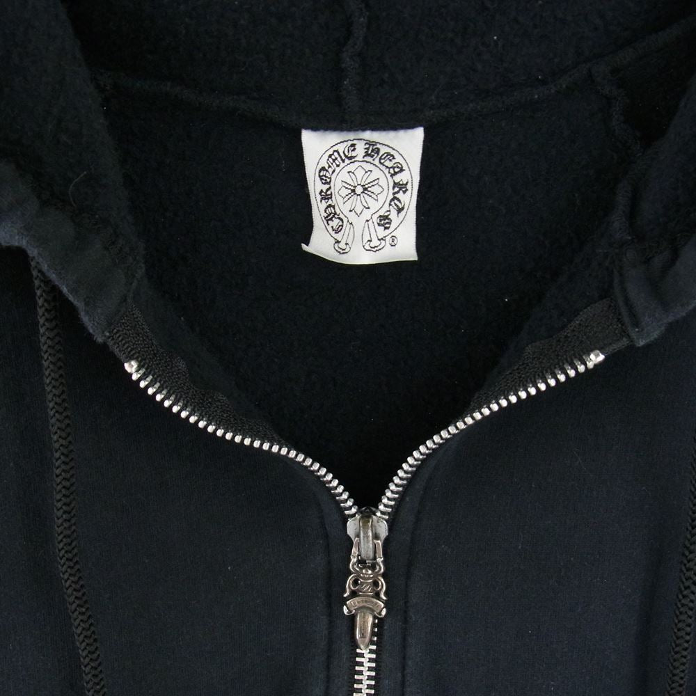 CHROME HEARTS クロムハーツ（原本無） フローラルクロス ダガージップ フルジップ パーカー ブラック系 L【中古】