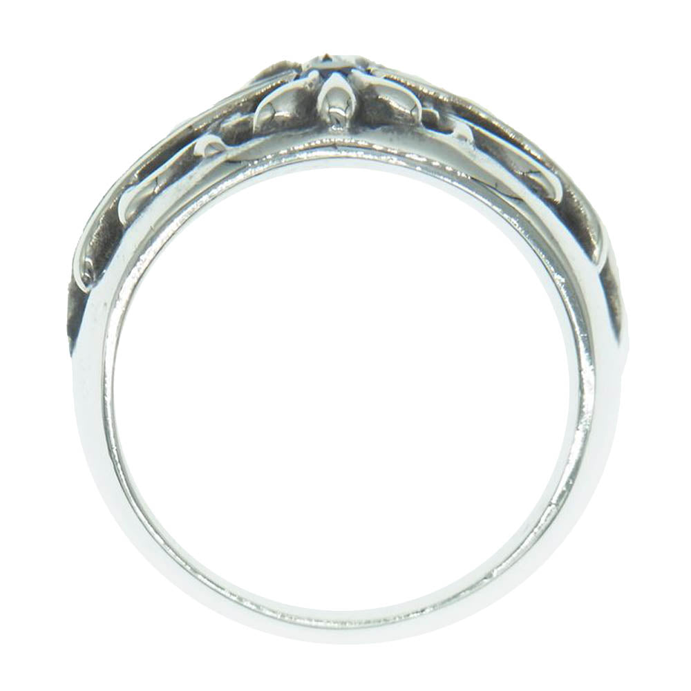 CHROME HEARTS クロムハーツ（原本有） FLRL CRS 1SAP フローラルクロス 1サファイア リング シルバー系 21号【中古】
