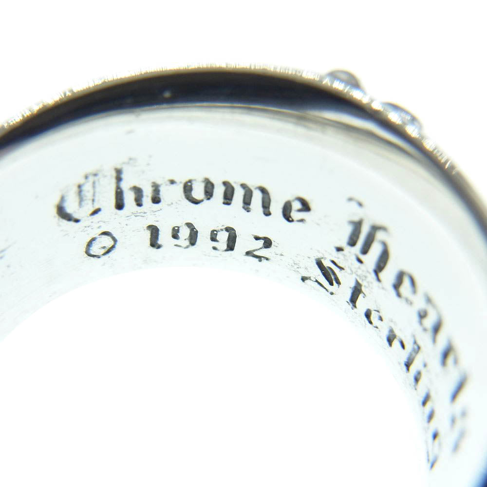 CHROME HEARTS クロムハーツ（原本有） FLRL CRS 1SAP フローラルクロス 1サファイア リング シルバー系 21号【中古】