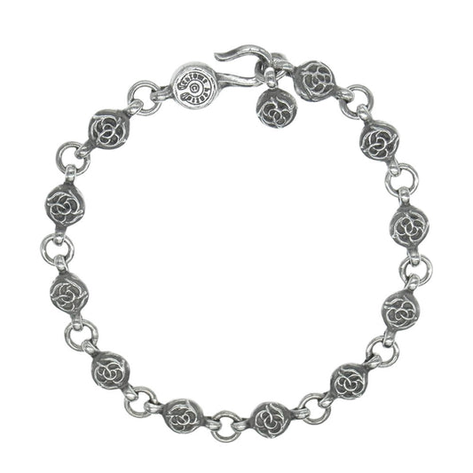 CHROME HEARTS クロムハーツ（原本無） フローラルボール 12リンク ブレスレット シルバー系【中古】