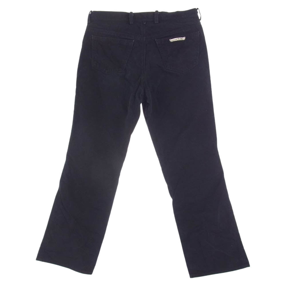 CHROME HEARTS クロムハーツ（原本有） FLEURKNEE DNM PANTS フレアニー ホースシュー CHプラス ボタンフライ スクロールラベル  デニムパンツ  ブラック系 33R【中古】