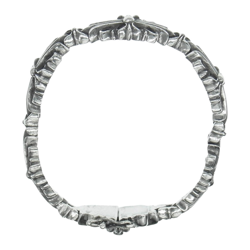 CHROME HEARTS クロムハーツ（原本有） FLRL CRS LINK フローラル クロス リンク シルバー ブレスレット シルバー系【中古】