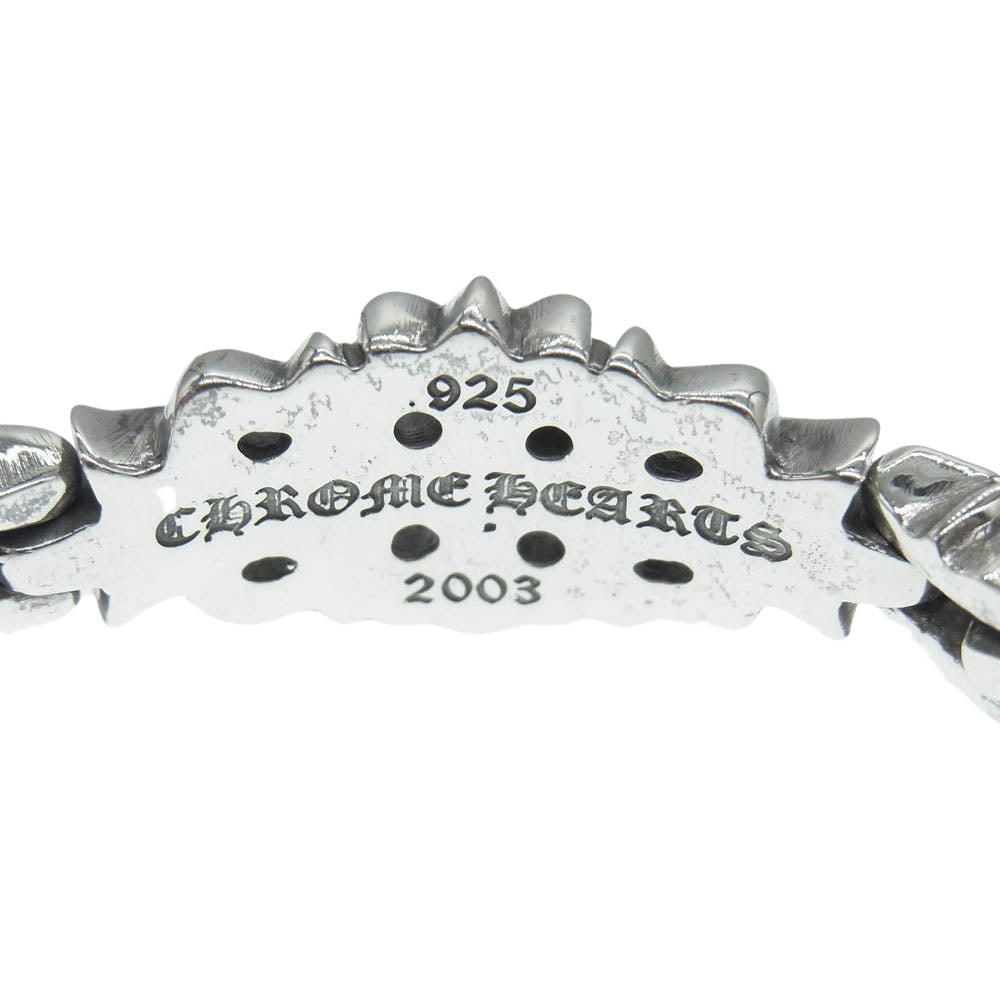 CHROME HEARTS クロムハーツ（原本有） FLRL CRS LINK フローラル クロス リンク シルバー ブレスレット シルバー系【中古】