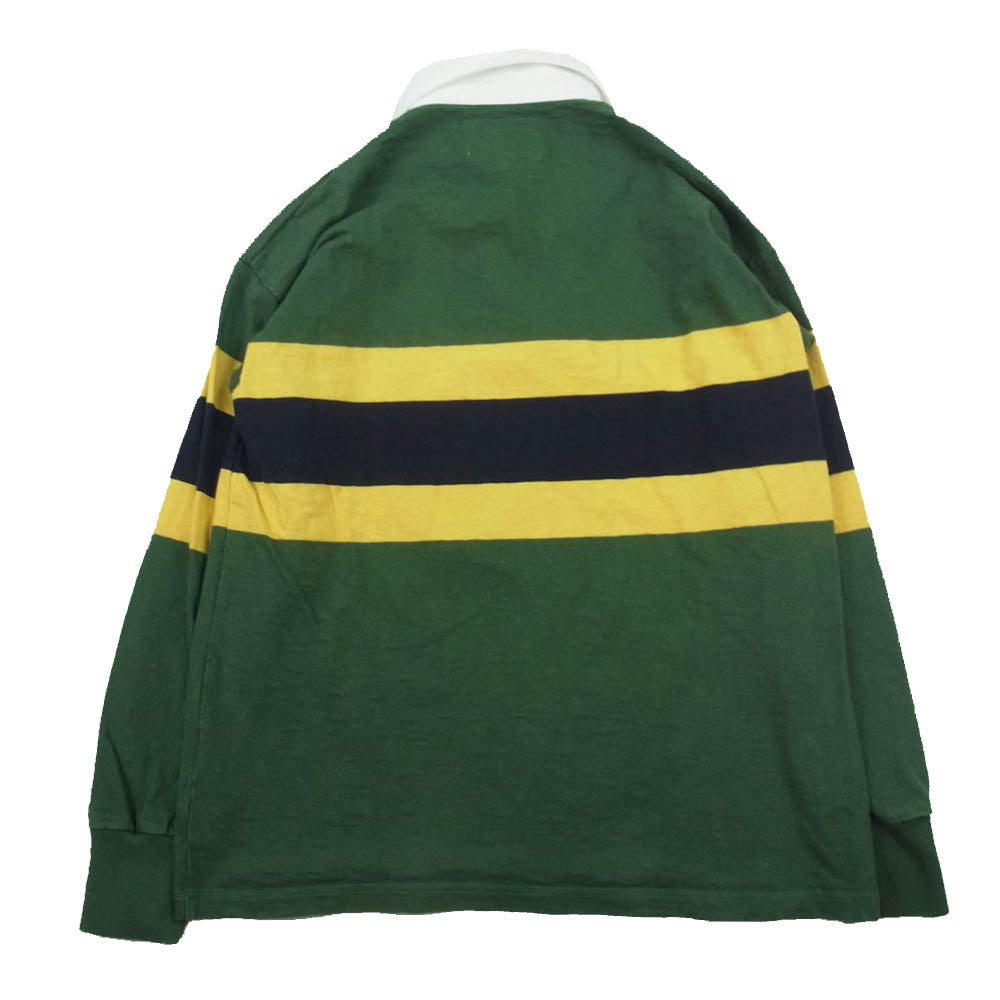 The REAL McCOY'S ザリアルマッコイズ CLIMBERS’ STRIPED RUGBY SHIRT ラガー シャツ グリーン系 M【中古】