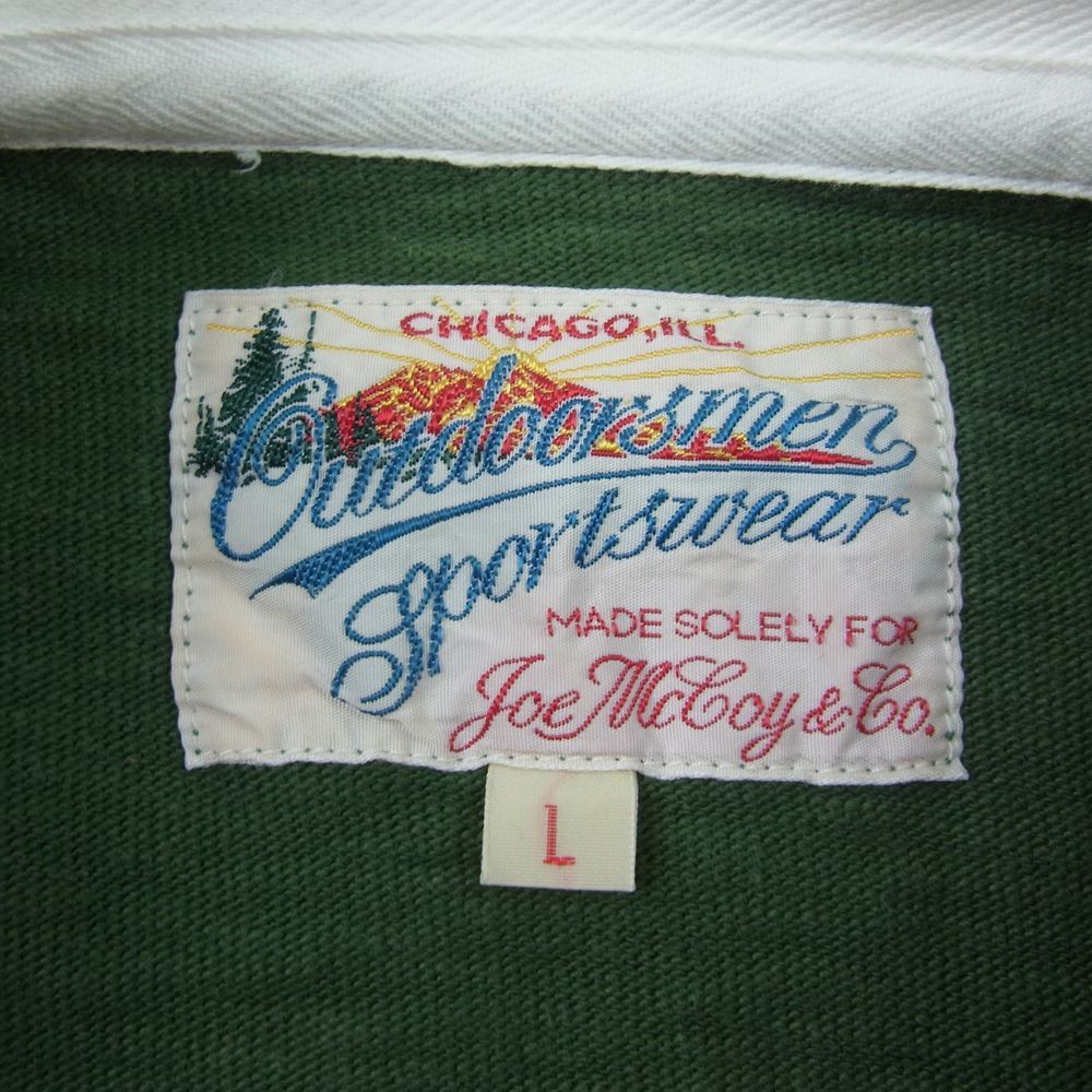 The REAL McCOY'S ザリアルマッコイズ CLIMBERS’ STRIPED RUGBY SHIRT ラガー シャツ グリーン系 M【中古】