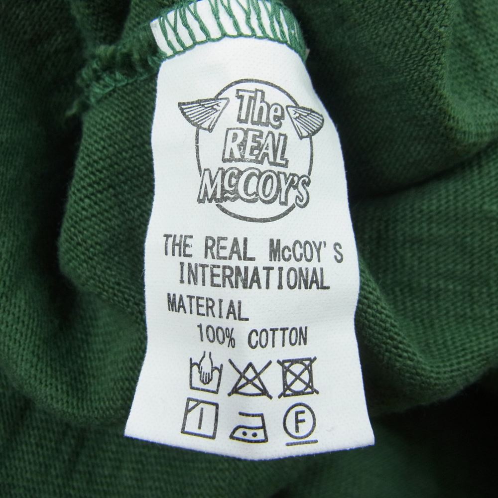The REAL McCOY'S ザリアルマッコイズ CLIMBERS’ STRIPED RUGBY SHIRT ラガー シャツ グリーン系 M【中古】