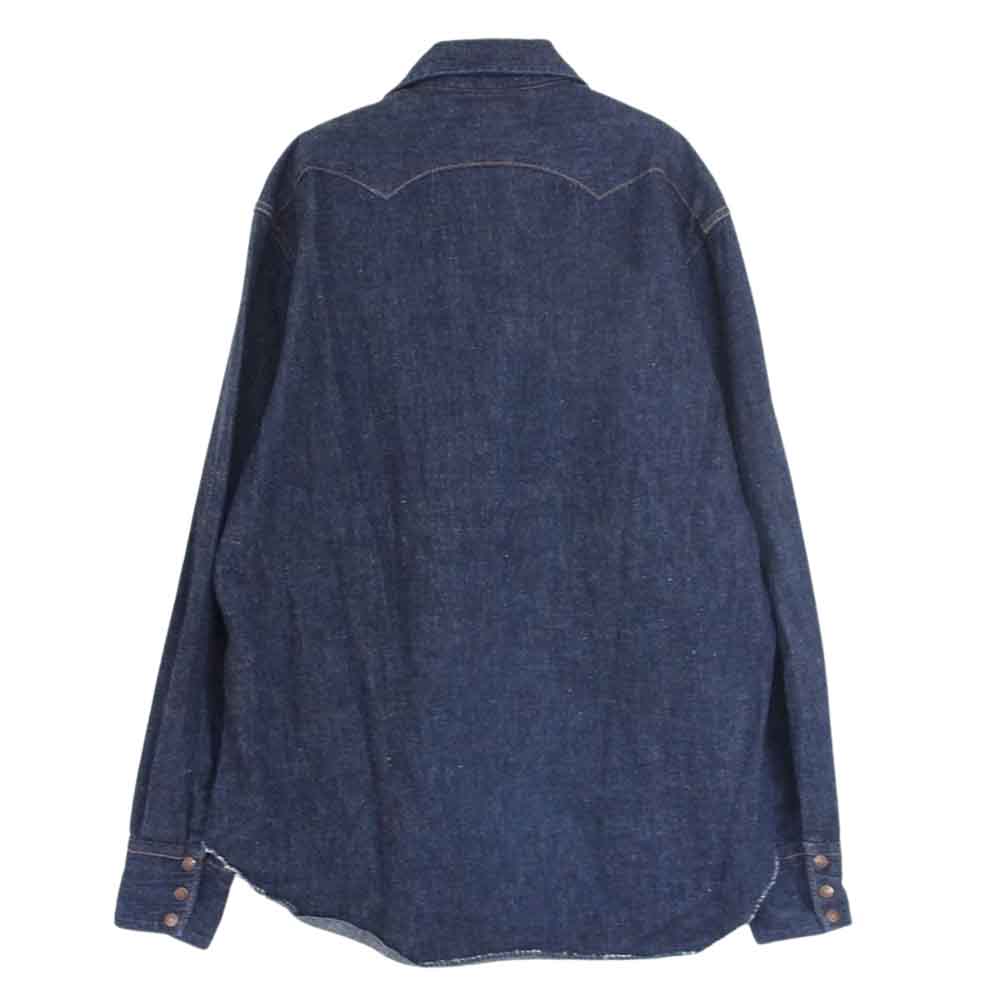 WAREHOUSE ウエアハウス 22SS LOT 3038 DENIM WESTERN SHIRTS デニム ウエスタ ン シャツ インディゴブルー系 38【中古】