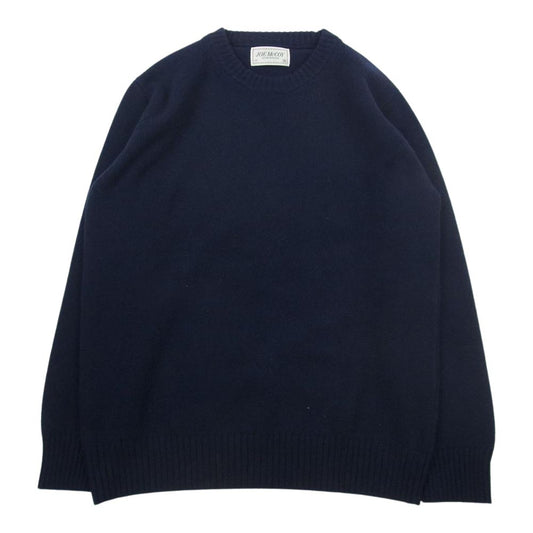 The REAL McCOY'S ザリアルマッコイズ MC21114 WOOL CREW NECK SWEATER ウール セーター ニット ネイビー系 38【中古】