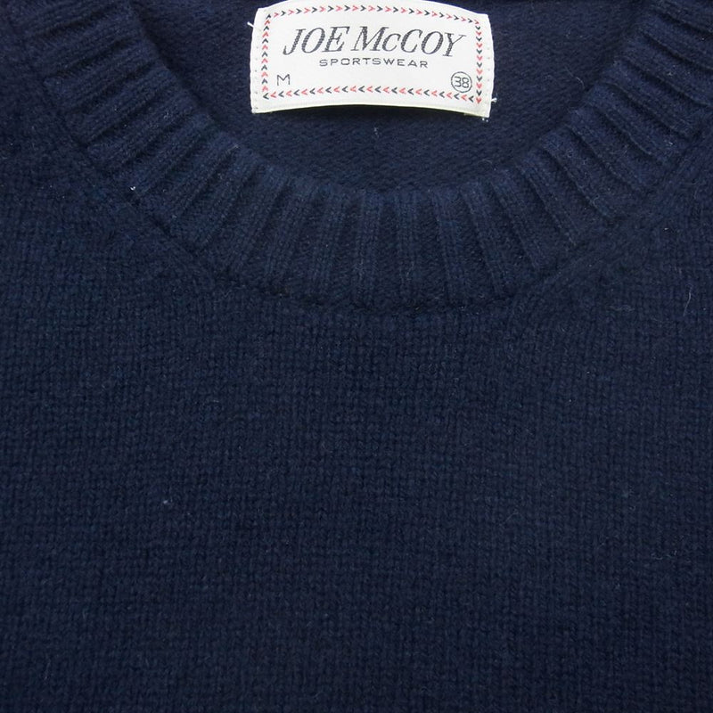 The REAL McCOY'S ザリアルマッコイズ MC21114 WOOL CREW NECK SWEATER ウール セーター ニット ネイビー系 38【中古】