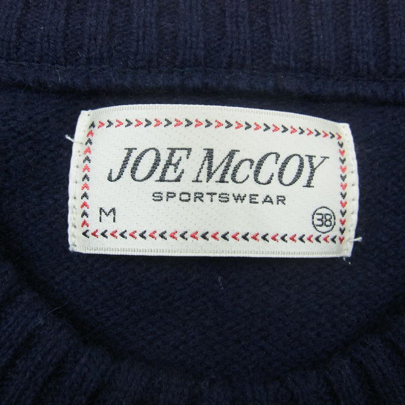 The REAL McCOY'S ザリアルマッコイズ MC21114 WOOL CREW NECK SWEATER ウール セーター ニット ネイビー系 38【中古】