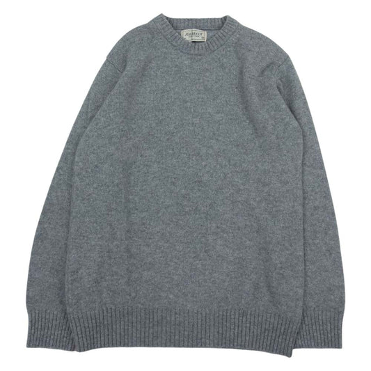 The REAL McCOY'S ザリアルマッコイズ WOOL CREW NECK SWEATER ウール セーター ニット  グレー系 38【中古】