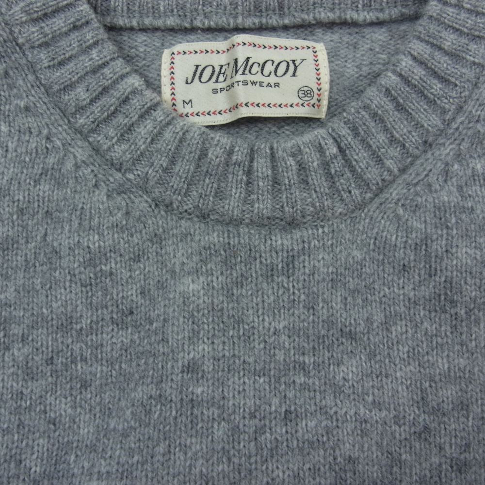 The REAL McCOY'S ザリアルマッコイズ WOOL CREW NECK SWEATER ウール セーター ニット  グレー系 38【中古】