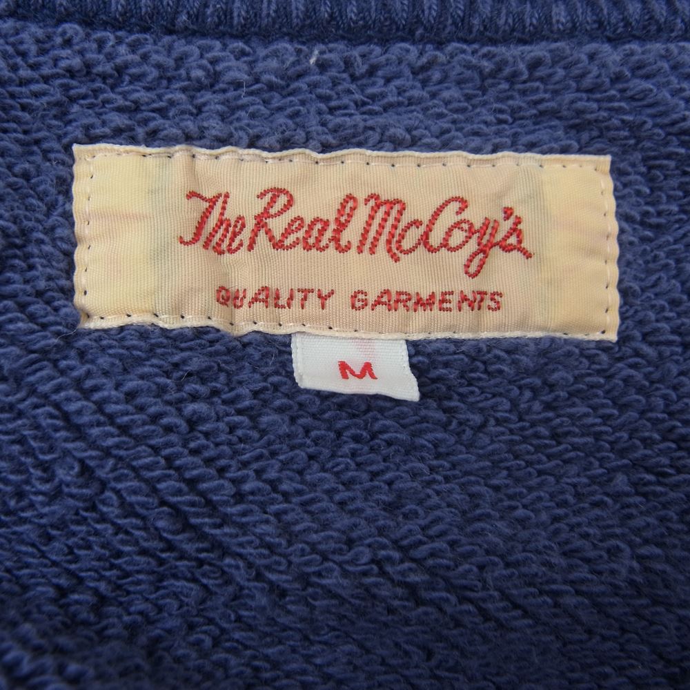 The REAL McCOY'S ザリアルマッコイズ MILITARY S/S SWEATSHIRT USN 吊り編み 半袖 スウェット ネイビー系 M【中古】