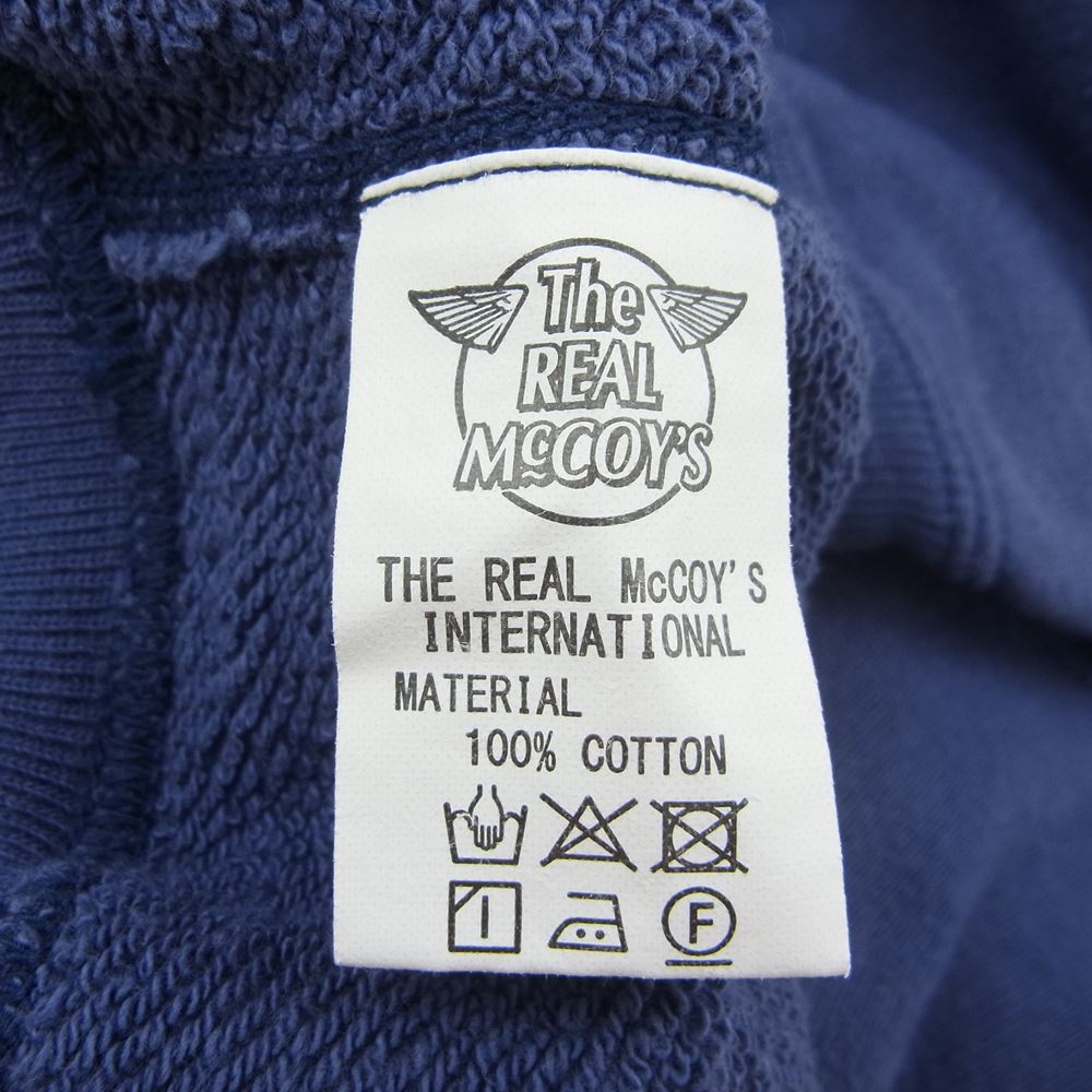 The REAL McCOY'S ザリアルマッコイズ MILITARY S/S SWEATSHIRT USN 吊り編み 半袖 スウェット ネイビー系 M【中古】