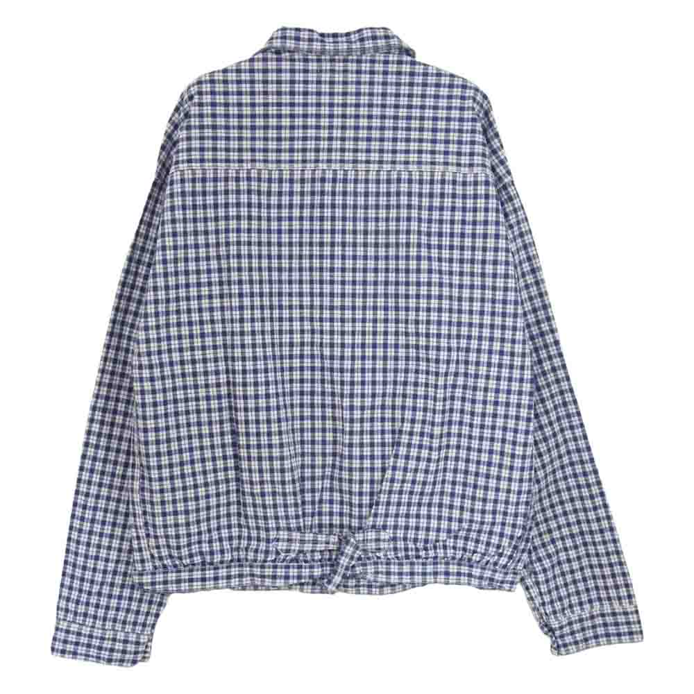 WAREHOUSE ウエアハウス Lot 2166 INDIGO ROUND COLLAR JACKET インディゴ ラウンドカラー ジャケット インディゴチェック ブルー系 42【中古】