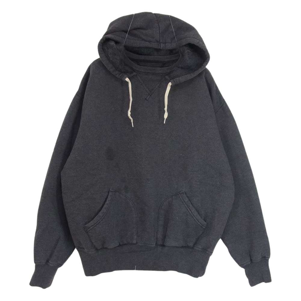 The REAL McCOY'S ザリアルマッコイズ 13OZ WOOL LOOPWHEEL HOODED SWEATSHIRT ウール混紡吊り編み スウェット パーカー ループウィール グレー系 L【中古】