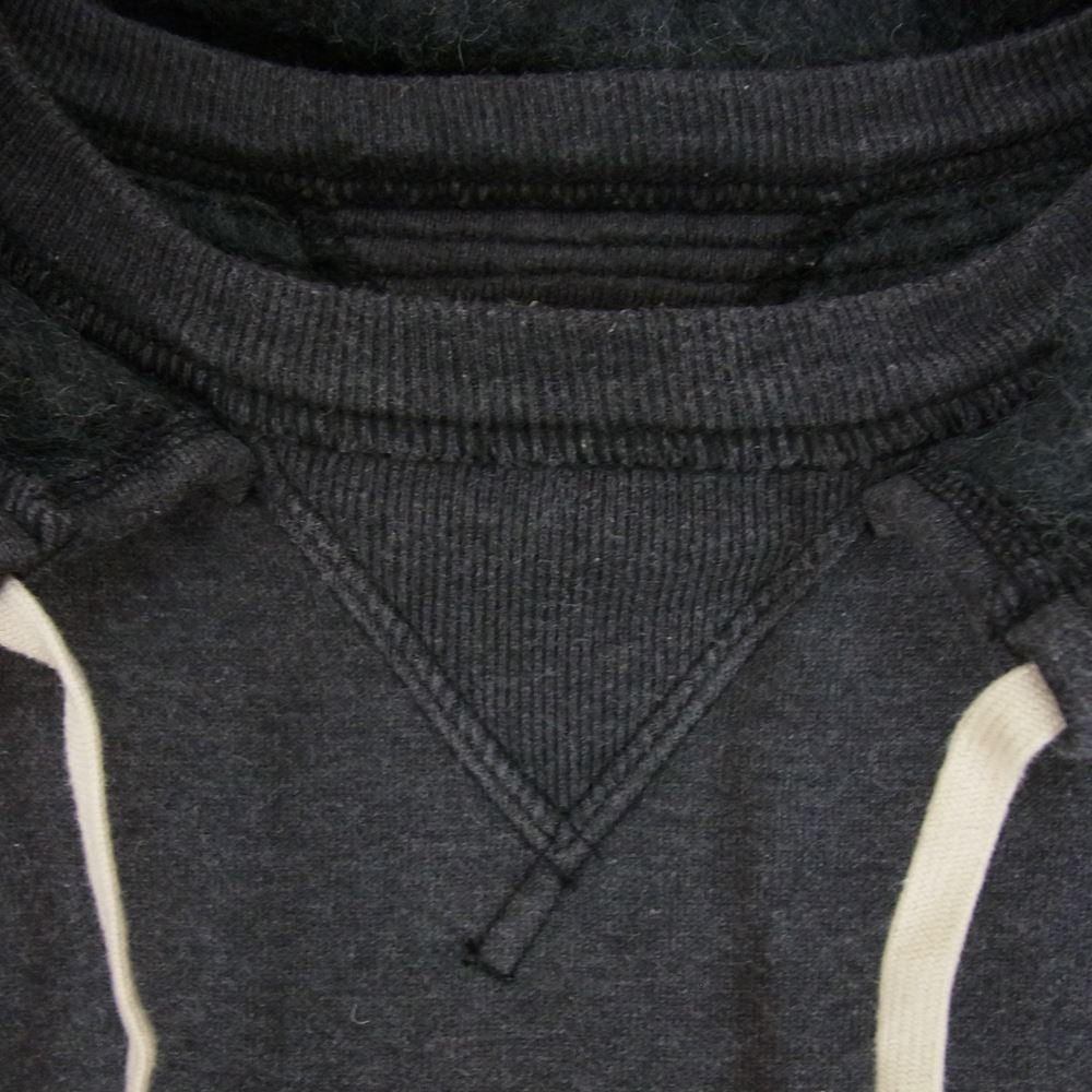 The REAL McCOY'S ザリアルマッコイズ 13OZ WOOL LOOPWHEEL HOODED SWEATSHIRT ウール混紡吊り編み スウェット パーカー ループウィール グレー系 L【中古】
