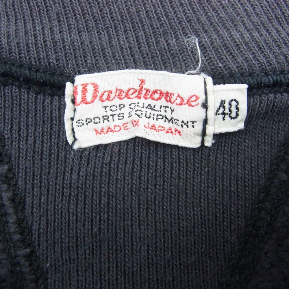 WAREHOUSE ウエアハウス 21AW Lot401 CROW'S NEST 両V ロゴ 刺繍 スウェット チャコール系 40【中古】