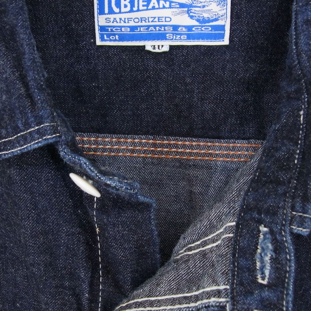 TCBジーンズ TCB-5 Catlight Shirts Denim キャットライト デニム シャツ 40【中古】