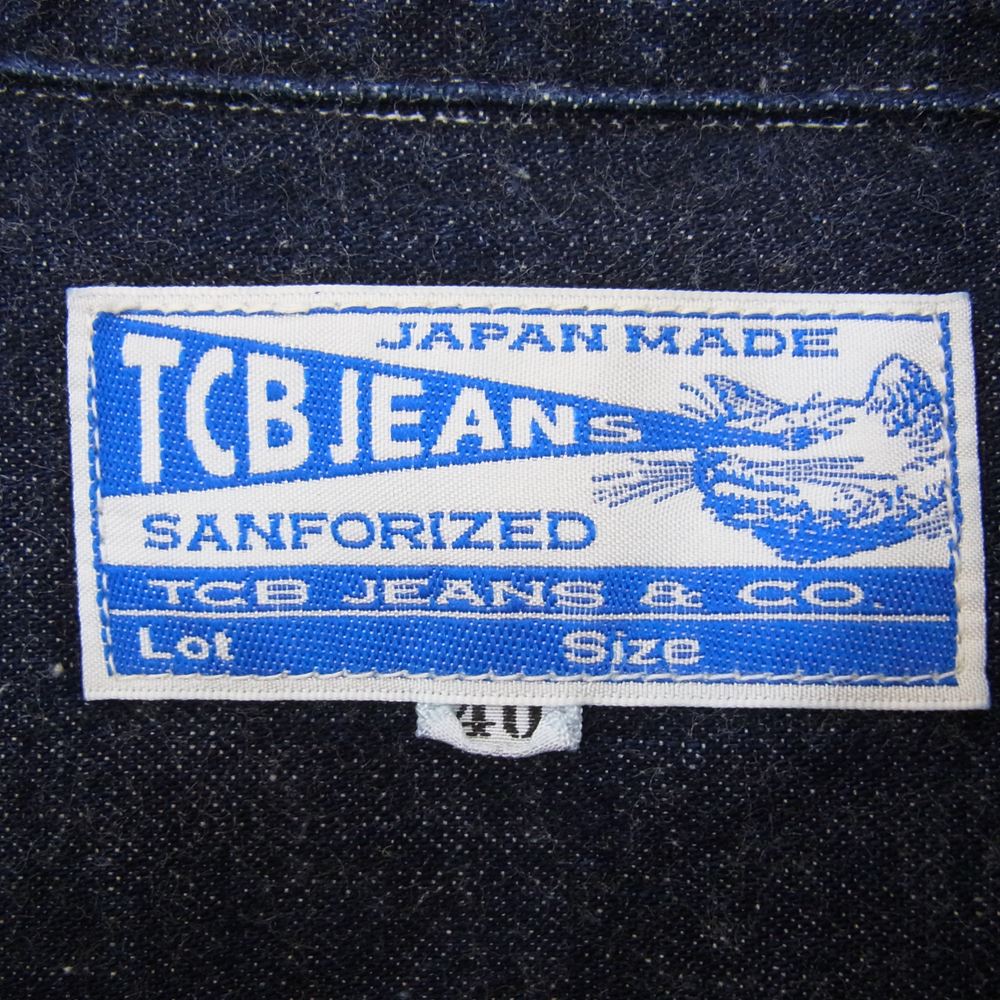 TCBジーンズ TCB-5 Catlight Shirts Denim キャットライト デニム シャツ 40【中古】