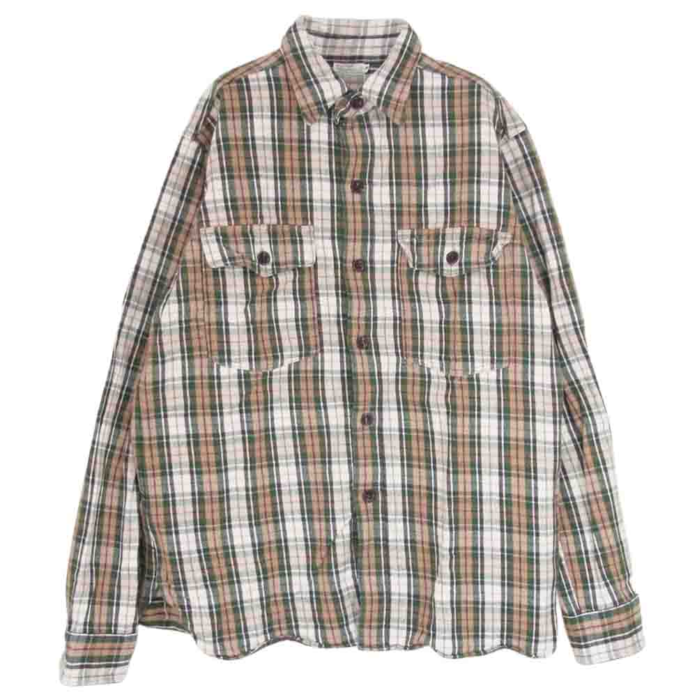 WAREHOUSE ウエアハウス Lot3022 FLANNEL SHIRTS CHIN STRAP チンストラップ フランネル ヘビーネル チェック 長袖 シャツ 40【中古】