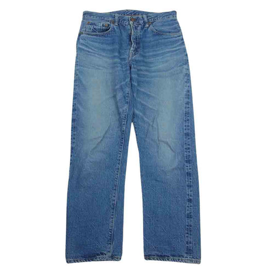 WAREHOUSE ウエアハウス Lot1105 2ND-HAND USED WASH 加工 ストレート デニム パンツ インディゴブルー系 31【中古】