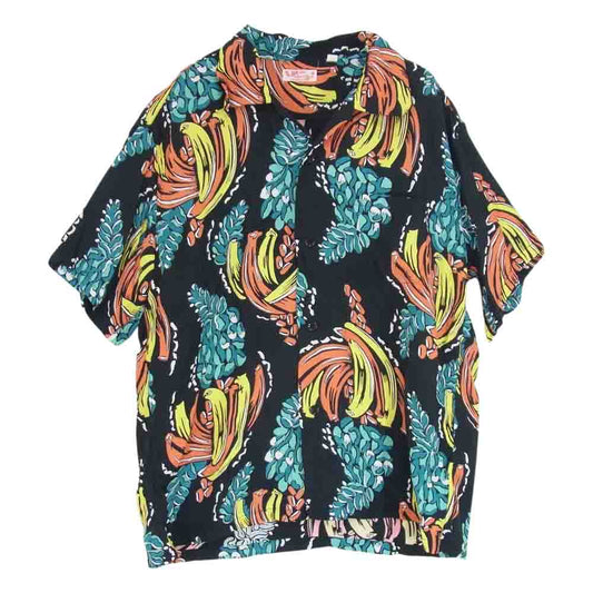 SUN SURF サンサーフ SS38794  RAYON HAWAIIAN SHIRT BANANA HARVEST レーヨン ハワイアン 半袖 シャツ L【中古】