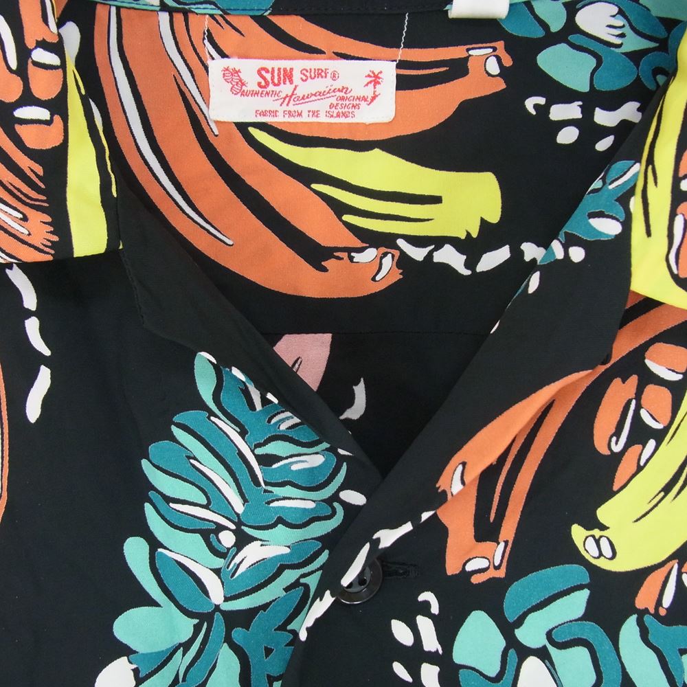 SUN SURF サンサーフ SS38794  RAYON HAWAIIAN SHIRT BANANA HARVEST レーヨン ハワイアン 半袖 シャツ L【中古】