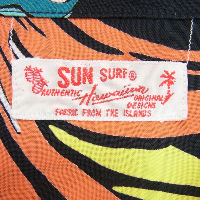 SUN SURF サンサーフ SS38794  RAYON HAWAIIAN SHIRT BANANA HARVEST レーヨン ハワイアン 半袖 シャツ L【中古】