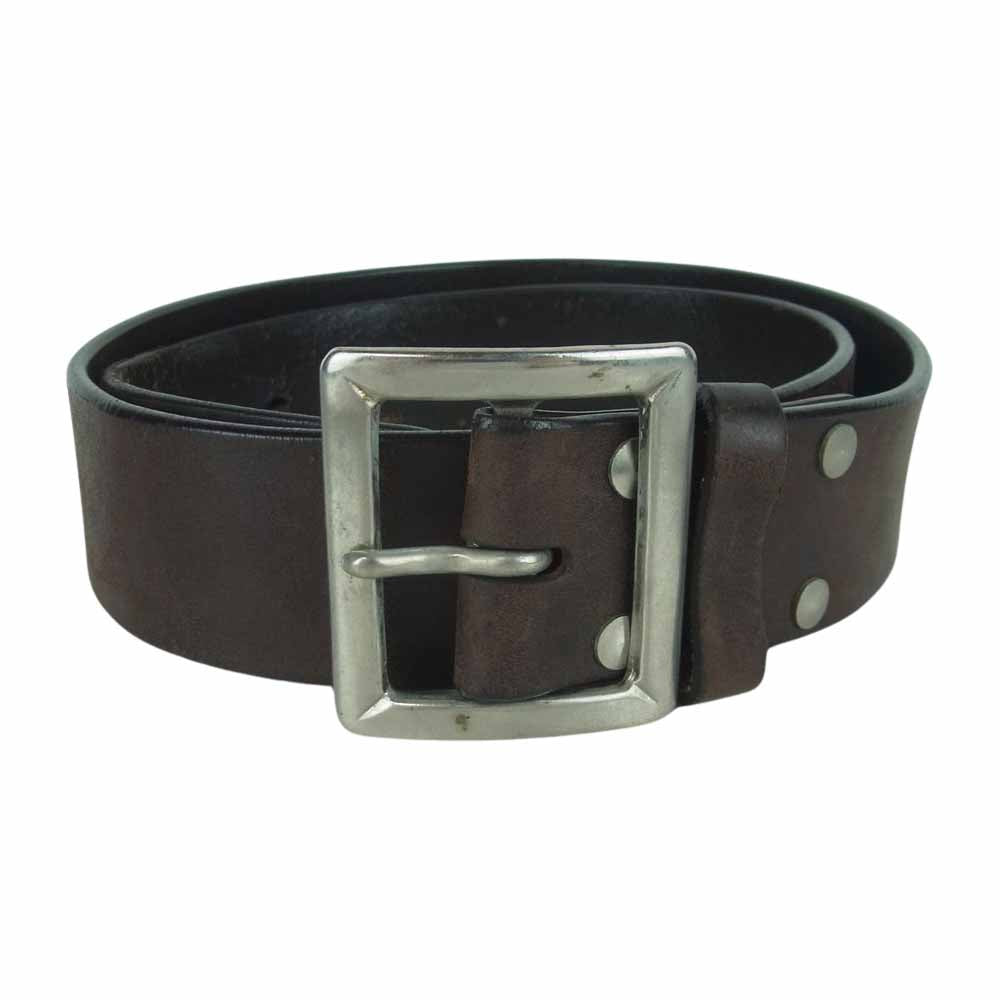 The REAL McCOY'S ザリアルマッコイズ BUCO MOTORCYCLE GARISON BELT SINGLE PIN ブコ ギャリソン ベルト ブラウン系 32【中古】