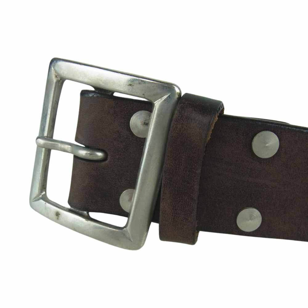 The REAL McCOY'S ザリアルマッコイズ BUCO MOTORCYCLE GARISON BELT SINGLE PIN ブコ ギャリソン ベルト ブラウン系 32【中古】