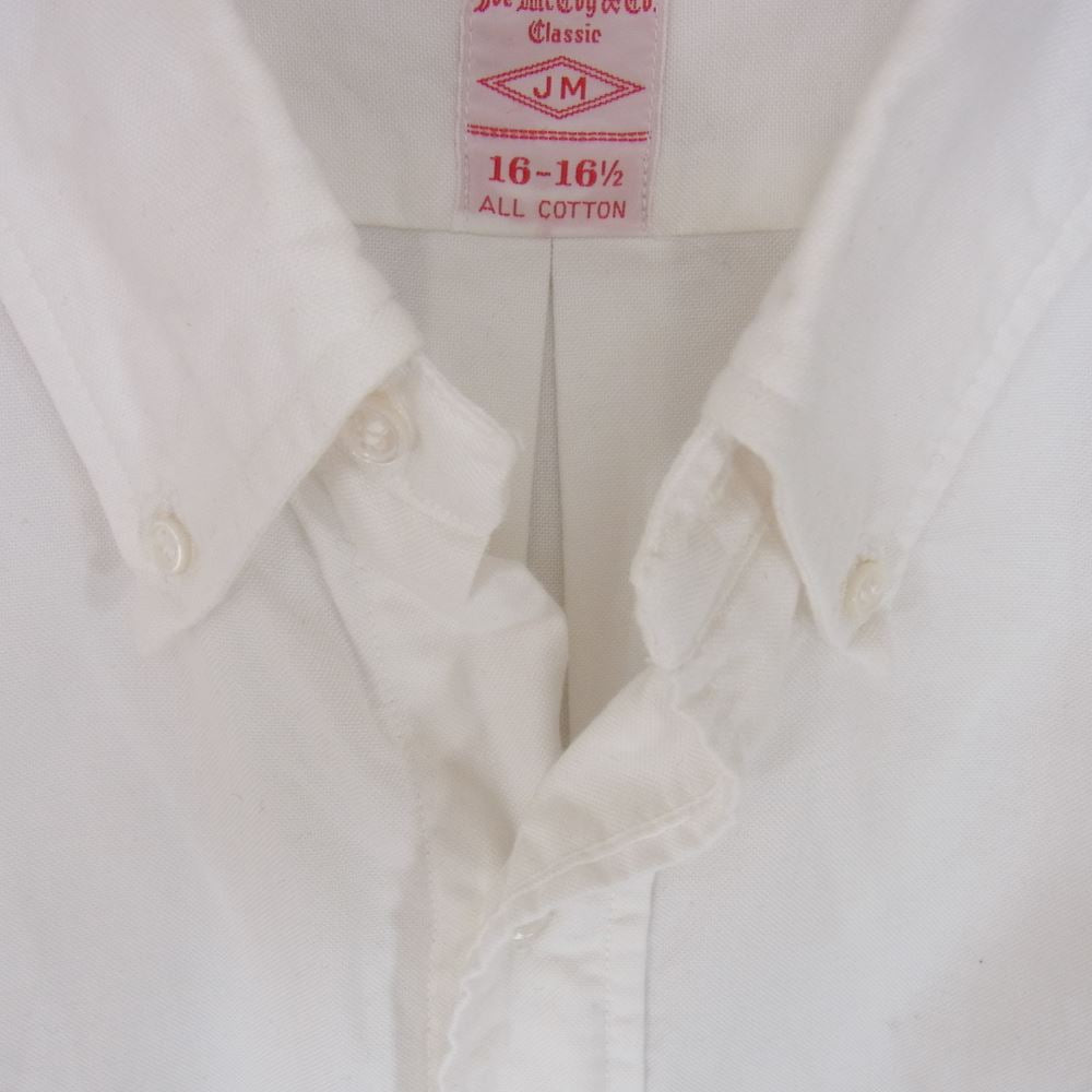 The REAL McCOY'S ザリアルマッコイズ JOE McCOY ジョーマッコイ 長袖 オックスフォード ボタンダウン シャツ ホワイト系 16-16 1/2【中古】