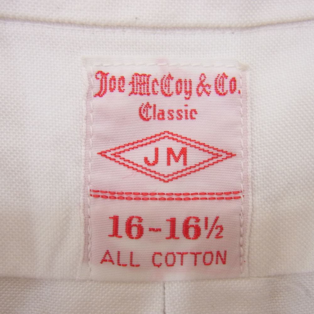 The REAL McCOY'S ザリアルマッコイズ JOE McCOY ジョーマッコイ 長袖 オックスフォード ボタンダウン シャツ ホワイト系 16-16 1/2【中古】
