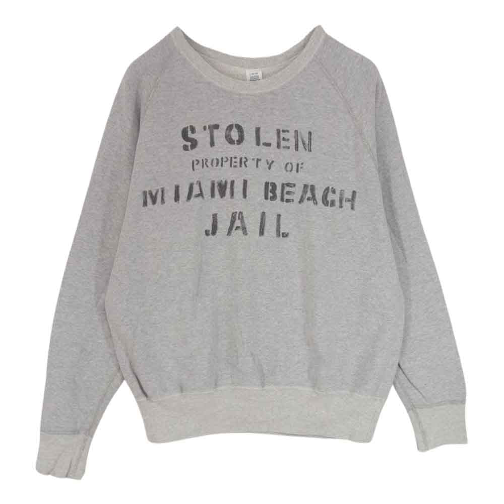WAREHOUSE ウエアハウス 22AW Lot461 STOLEN プリント ロゴ スウェット グレー系 L【中古】