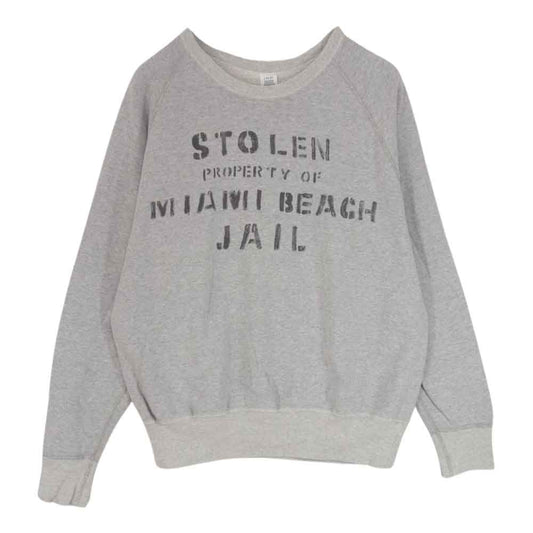WAREHOUSE ウエアハウス 22AW Lot461 STOLEN プリント ロゴ スウェット グレー系 L【中古】