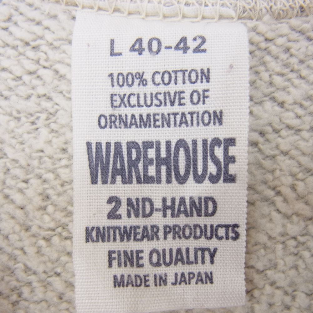 WAREHOUSE ウエアハウス 22AW Lot461 STOLEN プリント ロゴ スウェット グレー系 L【中古】