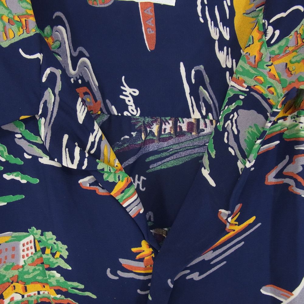 SUN SURF サンサーフ SS38865 SPECIAL EDITION PAA AIR TRAVEL スペシャル エディション アロハ 半袖 シャツ L【中古】