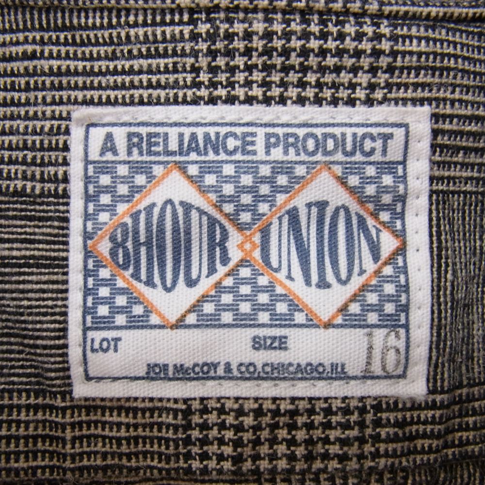 The REAL McCOY'S ザリアルマッコイズ MS22105 JOE McCOY ジョーマッコイ 8HU GLENNCHECK WORKSHIRT グレンチェックワークシャツ チンストラップ 長袖 シャツ ダークグレー系 16【中古】