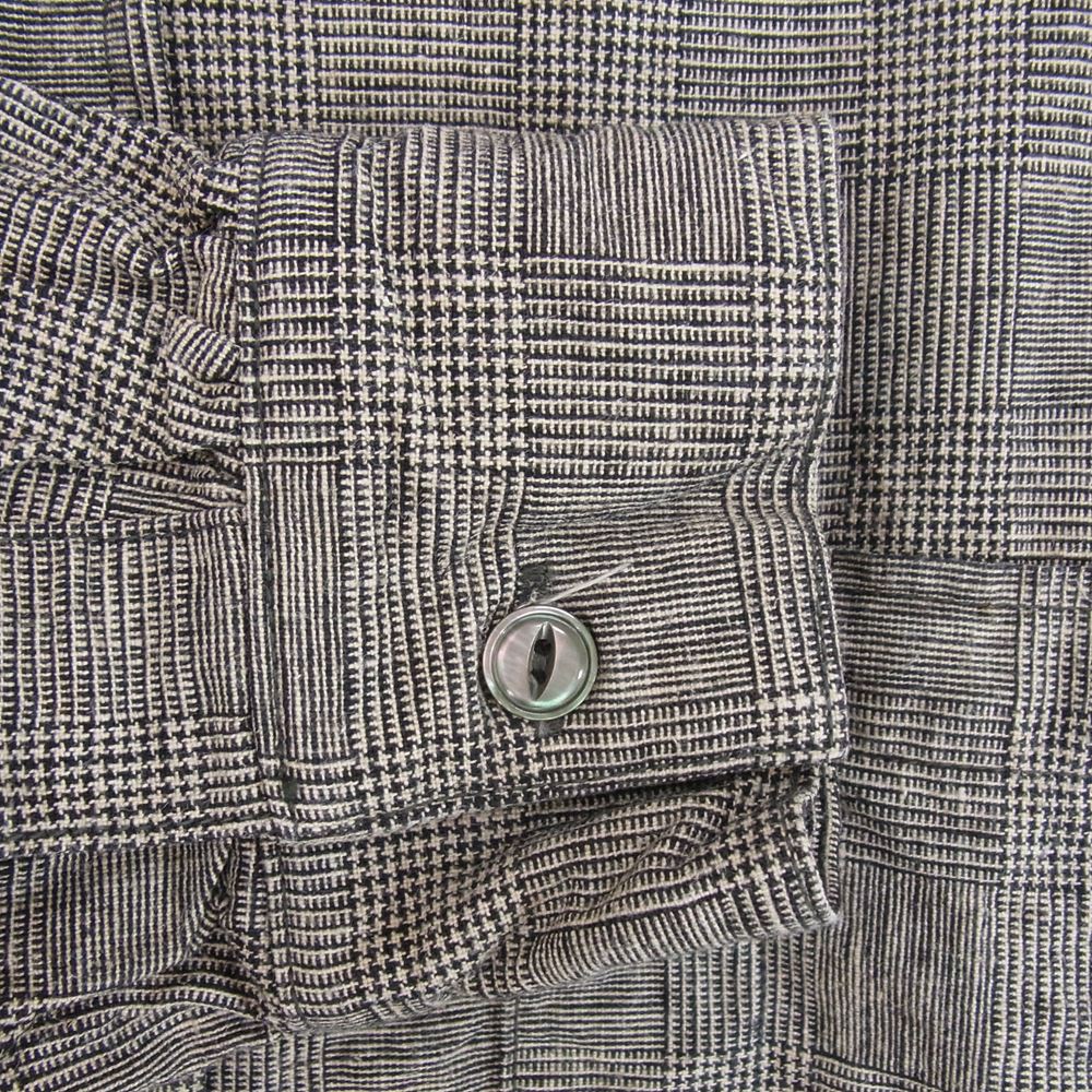 The REAL McCOY'S ザリアルマッコイズ MS22105 JOE McCOY ジョーマッコイ 8HU GLENNCHECK WORKSHIRT グレンチェックワークシャツ チンストラップ 長袖 シャツ ダークグレー系 16【中古】