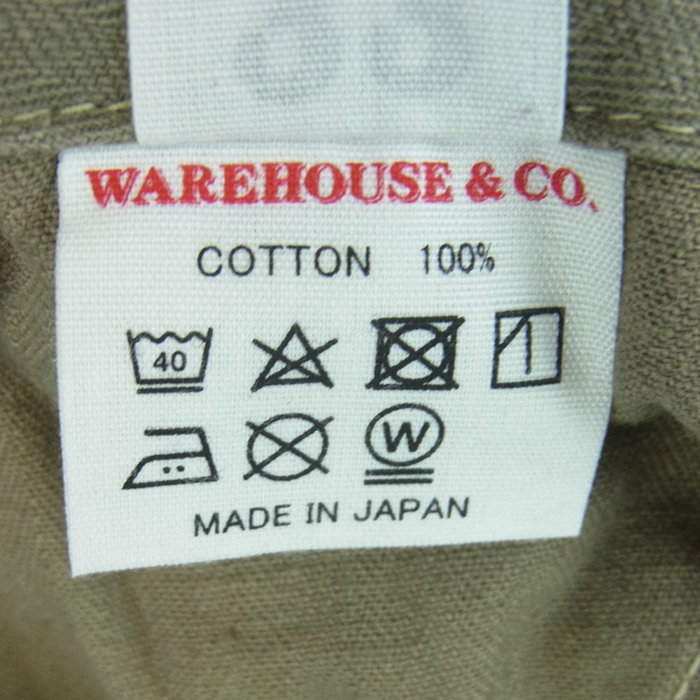 WAREHOUSE ウエアハウス Lot 1213 MILITARY HERRINGBONE UTILITY PANTS ユーティリティ パンツ コットン ヘリンボーン ツイル ミリタリー グレイッシュカーキ系 33【中古】