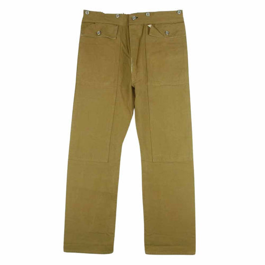 WAREHOUSE ウエアハウス Lot 1219 BROWN DUCK DOUBLE KNEE WORK PANTS ダック ダブルニー ワーク パンツ ブラウン系 34【中古】