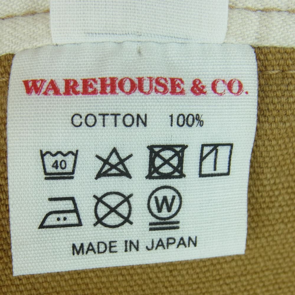 WAREHOUSE ウエアハウス Lot 1219 BROWN DUCK DOUBLE KNEE WORK