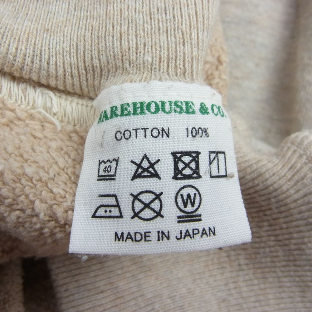WAREHOUSE ウエアハウス 22AW Lot401 ALASKA 両V セットインプリント スウェット ライトブラウン系 42【中古】