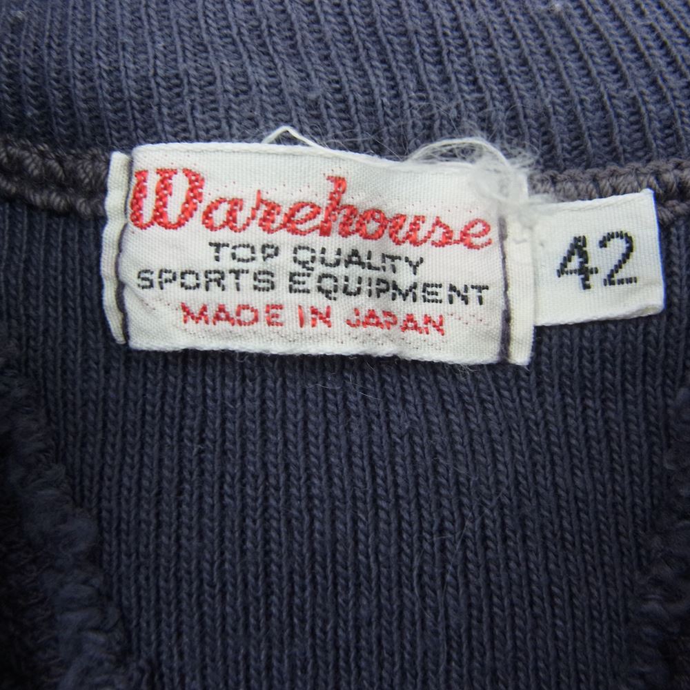 WAREHOUSE ウエアハウス Lot401 U.S.S.ANDREW JACKSON 両V プリント スウェット ダークネイビー系 42【中古】