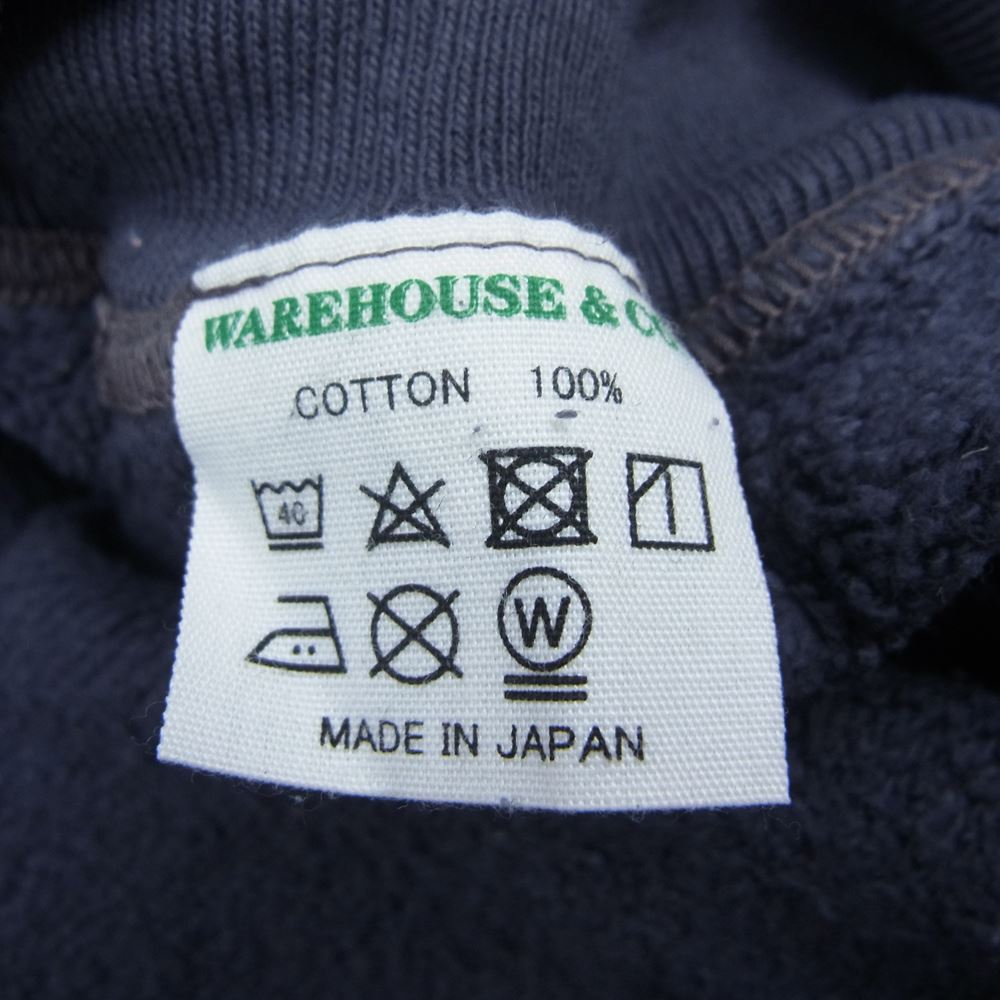 WAREHOUSE ウエアハウス Lot401 U.S.S.ANDREW JACKSON 両V プリント スウェット ダークネイビー系 42【中古】