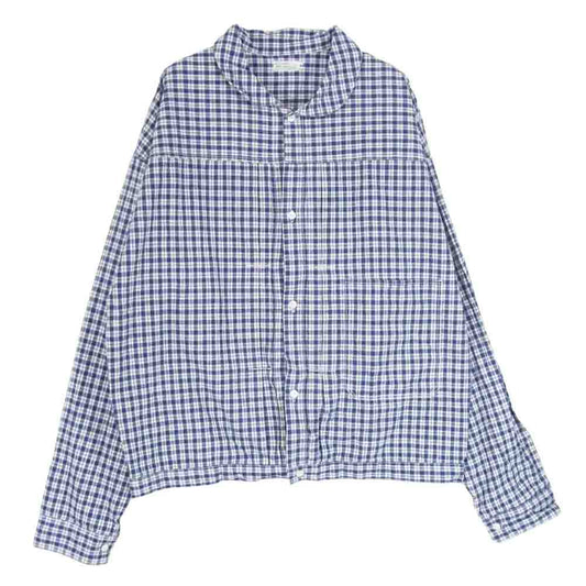 WAREHOUSE ウエアハウス Lot2166 Indigo Check Round Collar Jacket インディゴチェック ラウンドカラー ジャケット ブルー系 46【中古】