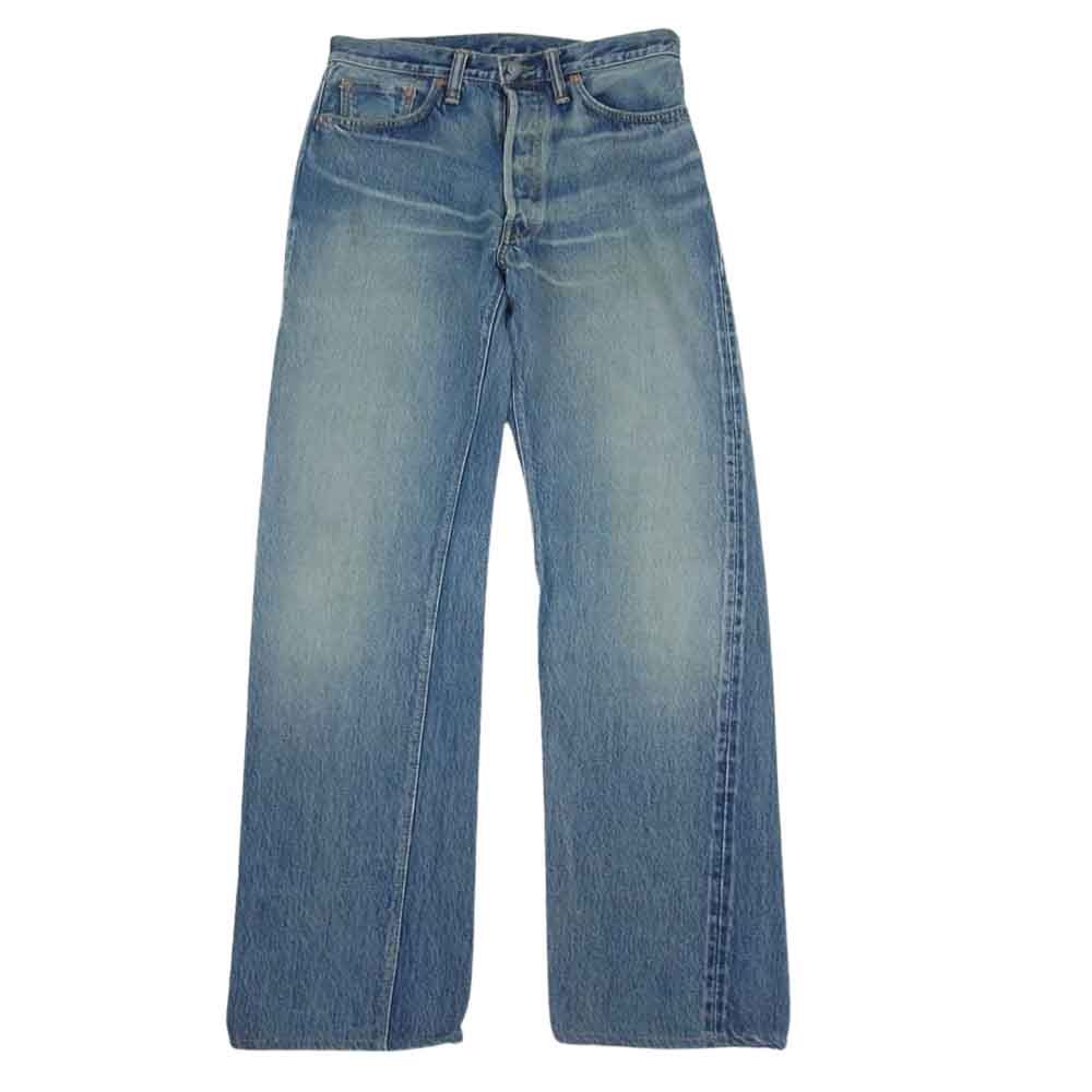 The REAL McCOY'S ザリアルマッコイズ MP21012 Lot001XX WASHED 加工 ボタンフライ ストレート デニム パンツ インディゴブルー系 30【中古】