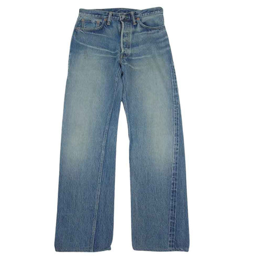The REAL McCOY'S ザリアルマッコイズ MP21012 Lot001XX WASHED 加工 ボタンフライ ストレート デニム パンツ インディゴブルー系 30【中古】