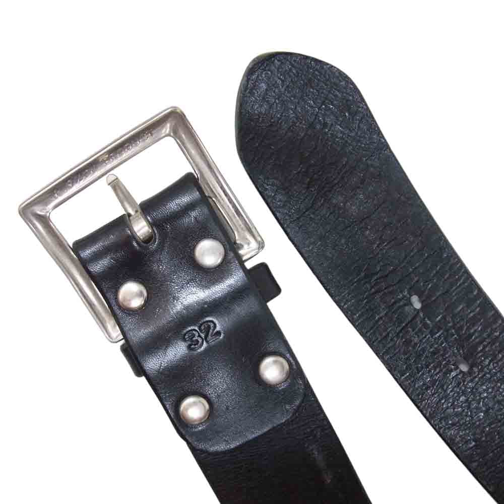 The REAL McCOY'S ザリアルマッコイズ BUCO HORSEHIDE BUTTOCK CURVE BELT ブコ ホースハイド バトック ベルト ブラック系 32【中古】